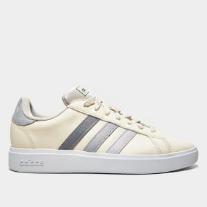 Tênis Adidas Grand Court Base Feminino - Branco+Cinza