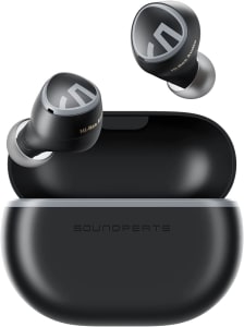 SoundPEATS Mini HS Fones de ouvido sem fio - Áudio de alta resolução com LDAC, microfone com cancelamento de ruído AI, conexão multiponto, 36 horas, fones de ouvido Bluetooth 5.3