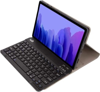 WB Capa com Teclado Para Tablet Samsung Galaxy Tab A7 10.4" Polegadas Couro Preto com duração de até 35 horas de bate