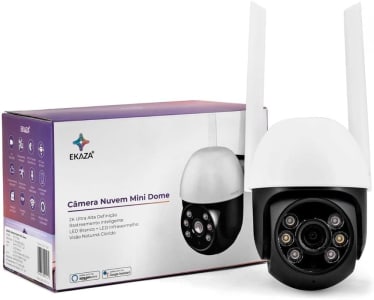 Câmera de Segurança Nuvem Mini Dome FHD 2K, Wi-fi - EKAZA