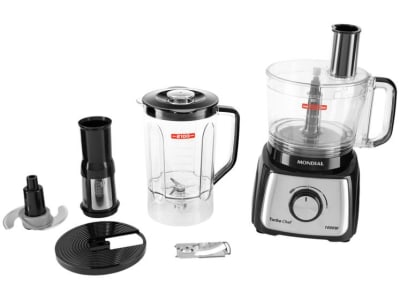 Multiprocessador de Alimentos Mondial Preto - Turbo Chef MPN-01-B 1000W