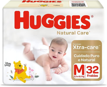 Fralda Huggies Natural Care M - 32 Unidades