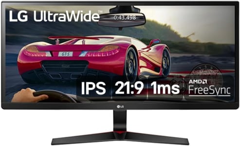 Monitor Gamer IPS 29" Ultrawide Full HD LG 1ms 75Hz AMD FreeSync - 29UM69G