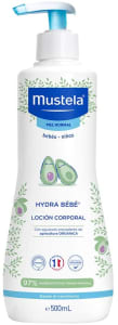 Hidratante Infantil Hydra Rosto e Corpo Mustela Bebê Azul Grande 500 ml