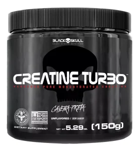 Suplemento Em Pó Black Skull  Creatine Turbo Creatina Creatine Turbo Sabor  Without Flavor Em Pote De 150g