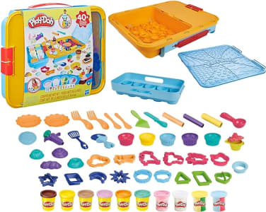 Play-Doh Super Sobremesas - Com mais de 40 acessórios Play-Doh e 10 potes de massinha - F7503 - Hasbro