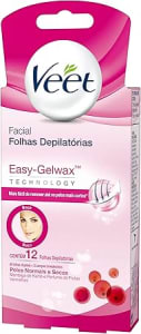 Veet Cera Fria Facial Peles Normais E Secas - 12 Folhas 12 Folhas