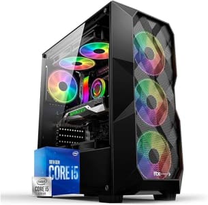 PC Gamer ITX Arena 16GB SSD 240GB Gigabyte H410M H V3 +i5-10400F + GeForce RTX 3050 + Fonte 500W