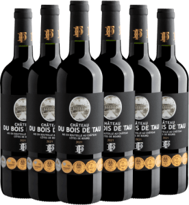 Kit 6 Château du Bois de Tau Côtes de Bourg AOC por R$79,90 cada Garrafa