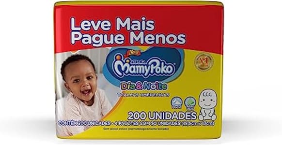 Lenço Umedecido MamyPoko Dia&Noite, 200 unidades