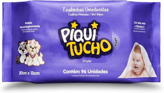 Piquitucho Pratic - Toalhas Umedecidas, 96 Unidades