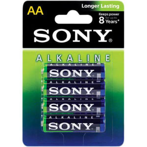 Pilha Alcalina Aa Sony Com 4 Unidade 