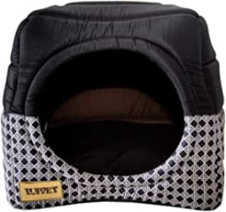 Cama Iglu e Toca Para Cachorro Luxo Luppet Preto Vime M