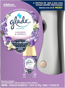 Glade Aromatizador de Ambiente Automático Lavanda e Baunilha, Kit Aparelho e Refil, 269ml