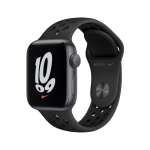 Apple Watch Nike SE GPS, 40mm Caixa cinza-espacial de alumínio Pulseira esportiva Nike Cinza-carvão/preto