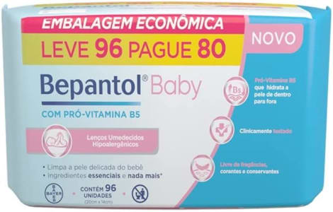 Lenços Umedecidos 96 Unidades - Bepantol Baby