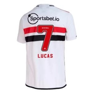 Camisa São Paulo I 23/24 Lucas Nº 7 - Torcedor Adidas Masculina