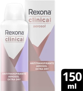 2 unidades -  Antitranspirante Aerosol Rexona Clinical Extra Dry 150ml 