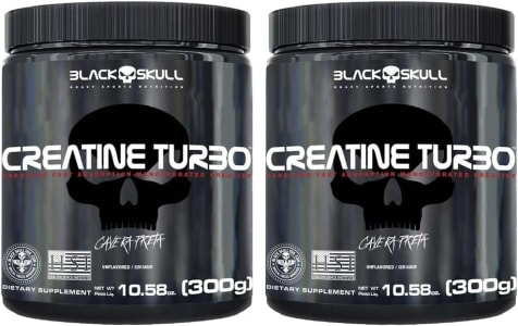 Kit 2X Creatine Turbo Suplemento Alimentar Black Skull 300g