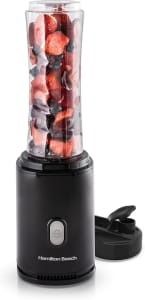 Liquidificador Individual, Preto, Dois Copos, Personal Blender 220v, Hamilton Beach