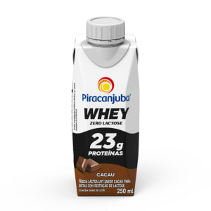 Bebida Láctea Piracanjuba Whey Zero Lactose Com 23g De Proteína Sabor Cacau 250ml