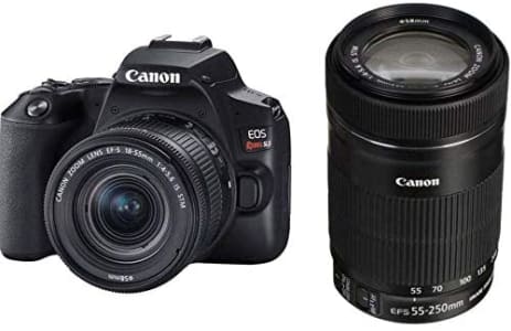 Kit Premium Canon EOS Rebel SL3 4K + Lentes 18-55mm e 55-250mm IS STM