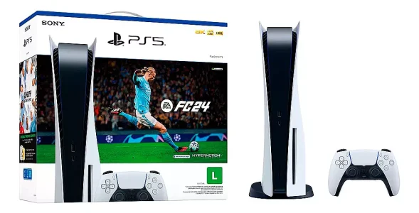 Console PlayStation 5, 825GB, Acompanha 1x Controle e 1x EA SPORTS FC 24(Midia Física) - Sony (Branco)