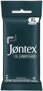 2 Pacotes de Preservativo Camisinha Jontex Lubrificado XL - 6 Unidades Cada (Total 12 unidades)