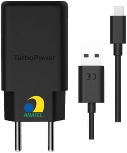 Kit de Carregador Turbo Android Power 30W 4.0 Entrada Tipo C + Cabo USB - Tipo C 1m Universal