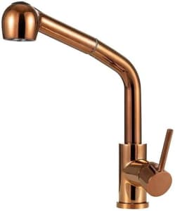 Torneira para Cozinha Misturador Monocomando Cromado Extensível Capibaribe Dourado Rose - Pingoo.Casa