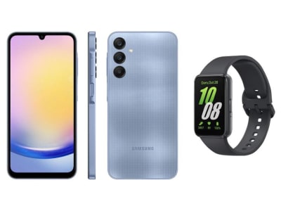 Smartphone Samsung Galaxy A25 6,5” 256GB Azul - 5G + Smartband Samsung Galaxy Fit3 Grafite