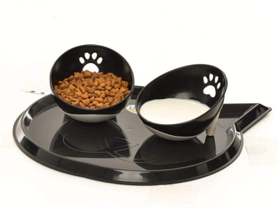 Kit Gato Band+Comedouro Peq. Pret 1320Pt Truqys Para Gatos