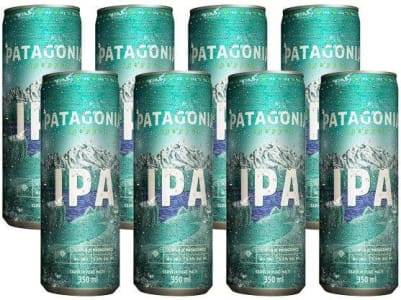 Cerveja Patagônia Puro Malte IPA 8 Unidades Lata - 350ml - Cerveja - Magazine OfertaespertaLogo LuLogo Magalu