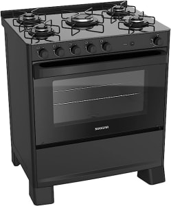 Fogão Cook Mesa de Vidro 5 Bocas Preto - SUGGAR - FGV508PT