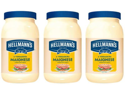 KIt 3 Unidades Maionese Hellmanns Tradicional - 500g