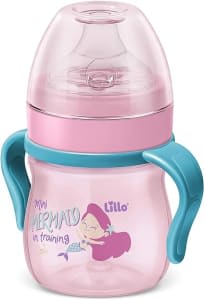 Lillo Caneca Aprendizado C/ Alça Evolution Bebedor SIL 150 ml - Menina, Lillo, Rosa/Verde