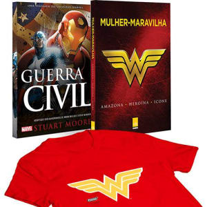 Livro - Mulher-Maravilha + Guerra Civil + Camiseta