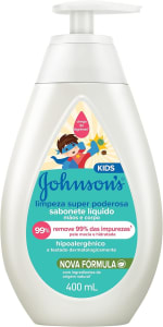 Sabonete Líquido Johnson's Baby Limpeza Super Poderosa 400ml