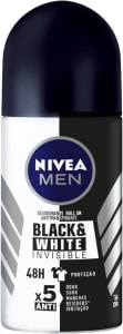 10 Unidades — NIVEA MEN Desodorante Antitranspirante Roll On Invisible Black & White Fresh 50ml