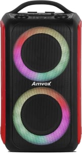 Amvox Caixa de Som Amplificada ACA 600 Bagvox Red - 600W RMS, Bluetooth, Equalizador, USB, Bateria Recarregável