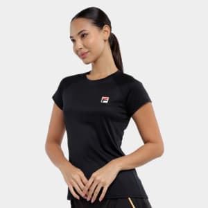 Camiseta Fila Tennis Basic Feminina - Preto+Chumbo