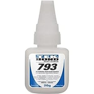 TekBond Adesivo Instantaneo 793 Bico Antientupimento 20g, Ideal Para Superfícies Porosas