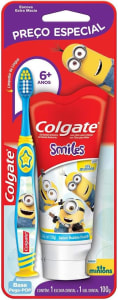 Colgate Escova De Dente + Creme Dental Infantil Smiles Minions 100Ml