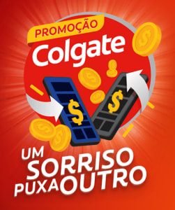 Compre R$ 40,00 em produtos Colgate participantes e receba R$ 10,00 de volta!   