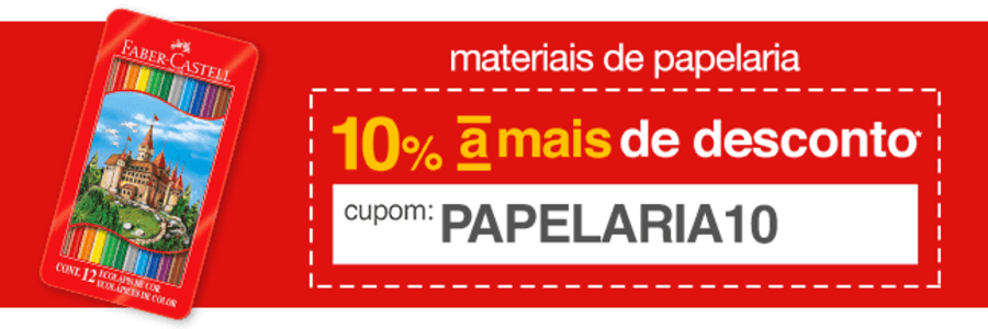 Volta as aulas na Americanas!!! Itens de papelaria com 10% de desconto com cupom!