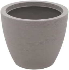 Vaso Tramontina Asteca em Polietileno Concreto com Prato 38 cm