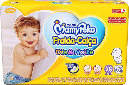 Frada-Calça MamyPoko Dia&Noite Tamanho XG, 42 unidades