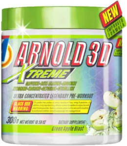 Pre-Workout - Arnold 3D Xtreme 300g - Sabor Maçã Verde