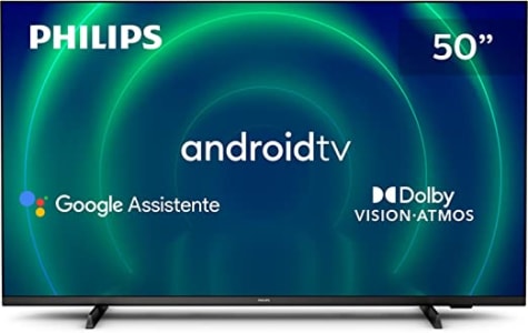 Smart TV 50” 4K UHD D-LED Philips Android Wi-Fi Bluetooth Google Assistente - 50PUG7406/78
