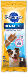 10 Pacotes - Petisco Pedigree Dentastix Cuidado Oral Para Cães Adultos Raças Médias 3 Unidades (Total 30)